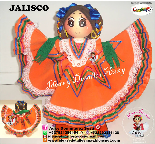 muñecas de foami mexicanas