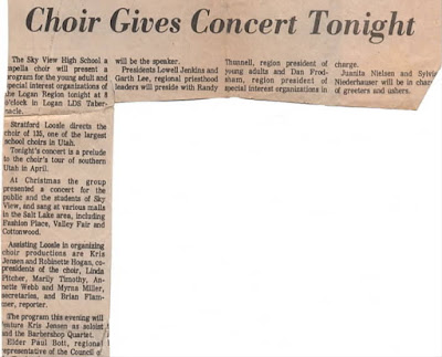 Wilhelm's Thoughts: Sky View Choir at the Logan Tabernacle