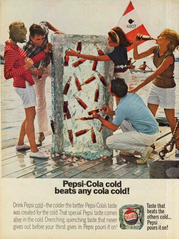 "Pepsicola Cold Beats Any Cola Cold!" Pepsi Ads From the 1960s