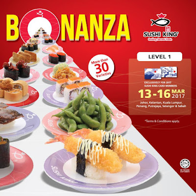 Sushi King Bonanza Card Members RM3 Plate Discount Offer Promo