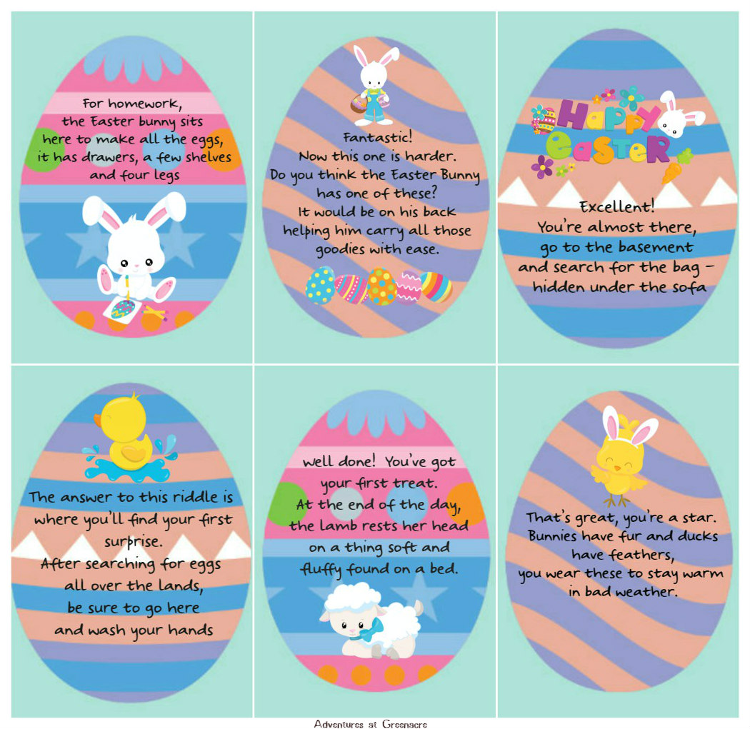 Free Printable Easter Egg Hunt Ideas