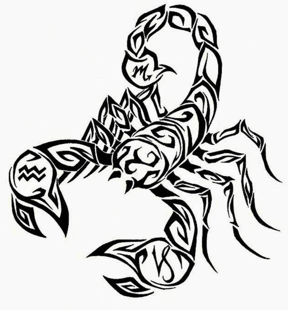 Scorpio Tattoo Stencil