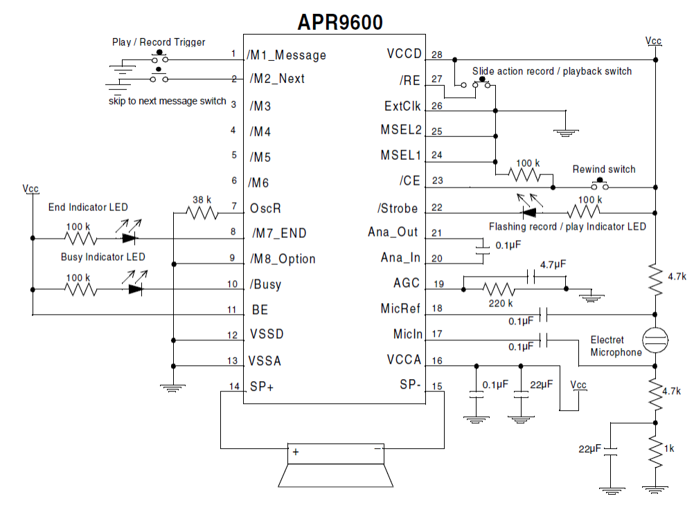 Make a Single Chip Programmable Voice/Audio Recorder Circuit | Circuit