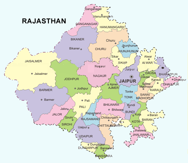 Map of Rajasthan (राजस्थान का मानचित्र) ~ Rajasthan GK, Current Affairs  Rajasthan, Rajasthan News, Rajasthan, Current Affairs, Quiz