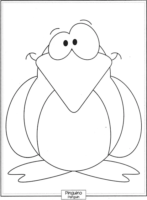Desenho de Pinguim para pintar