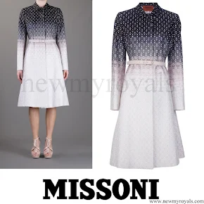 Crown princess Mary wore Missoni Belted Coat in Multicolor