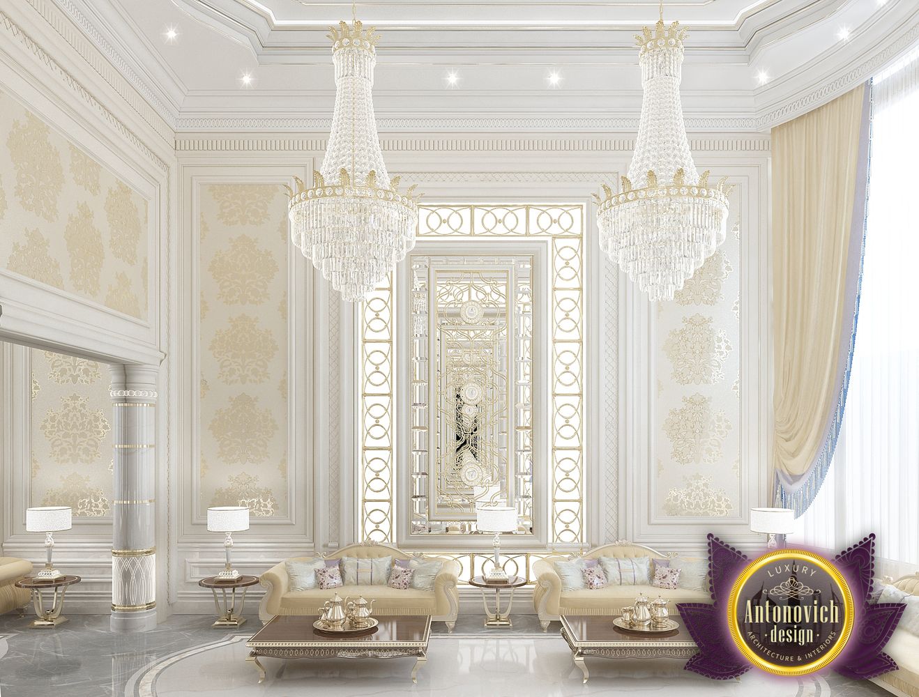 LUXURY ANTONOVICH DESIGN UAE Living room design by Katrina Antonovich