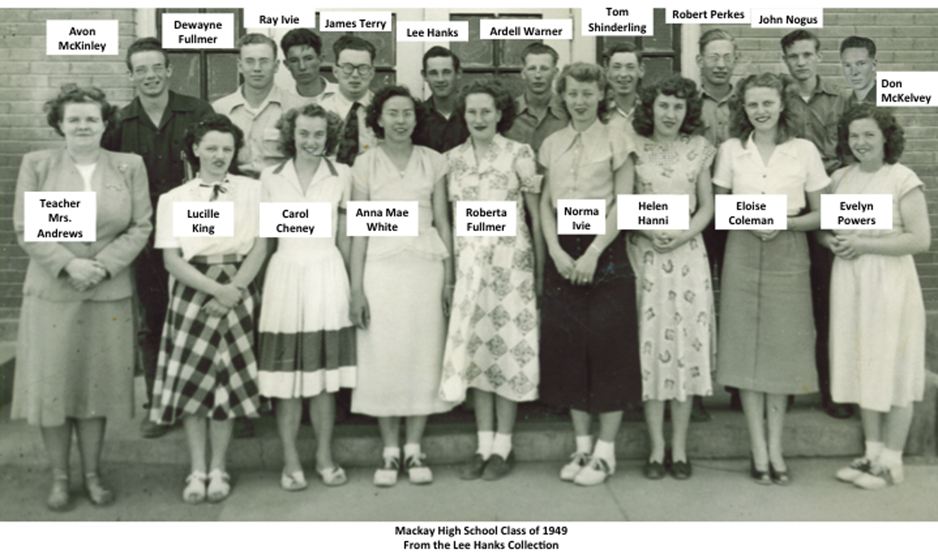 Mackay, Idaho 83251 Blast from the Past Mackay High School Class of 1949