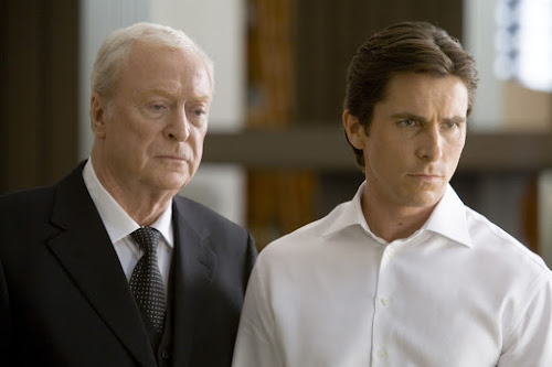 Christian Bale as Bruce Wayne/Batman and Michael Caine as Alfred
