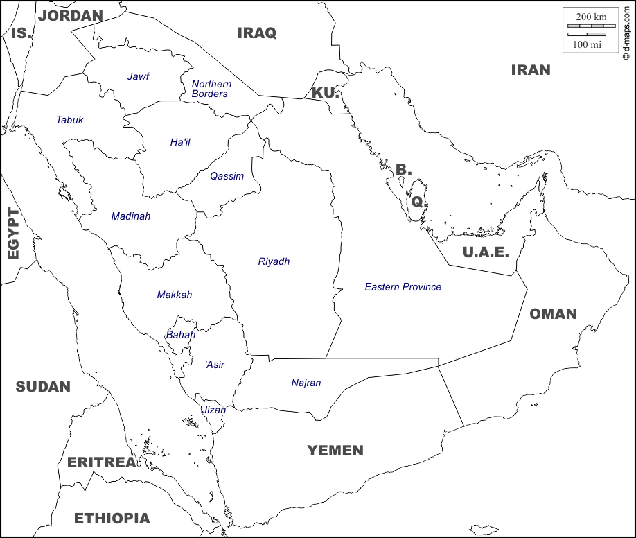 خريطة تضاريس المملكة العربية السعودية صماء