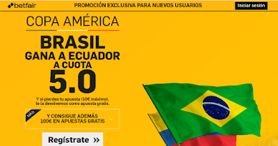 betfair Brasil gana Ecuador supercuota 5 Copa America 5 junio betfair Brasil gana Ecuador supercuota 5 Copa America 5 junio