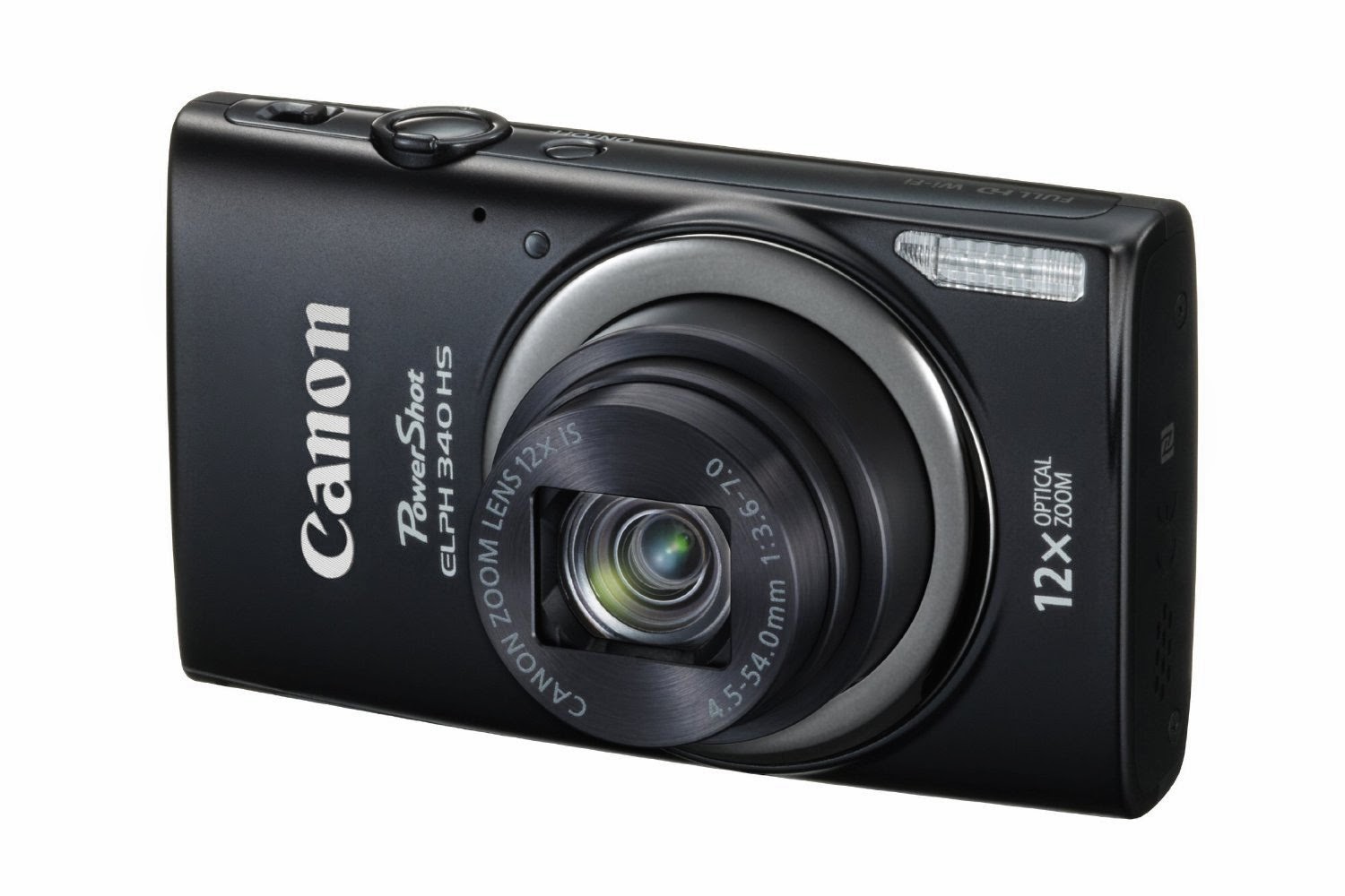 Canon PowerShot ELPH 340 HS 16 MP Digital Camera, black, review, ultra compact slim lightweight point and shoot digital camera with image stabilization