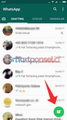 Menambahkan teman di WA melalui kontak handphone Menambahkan teman di WA melalui kontak handphone