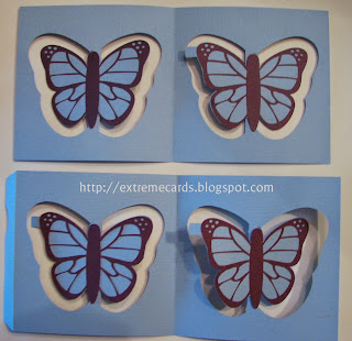 butterfly accordion flip pop up card