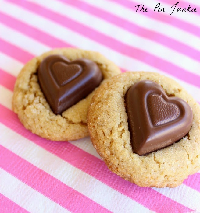 chocolate peanut butter valentine cookies