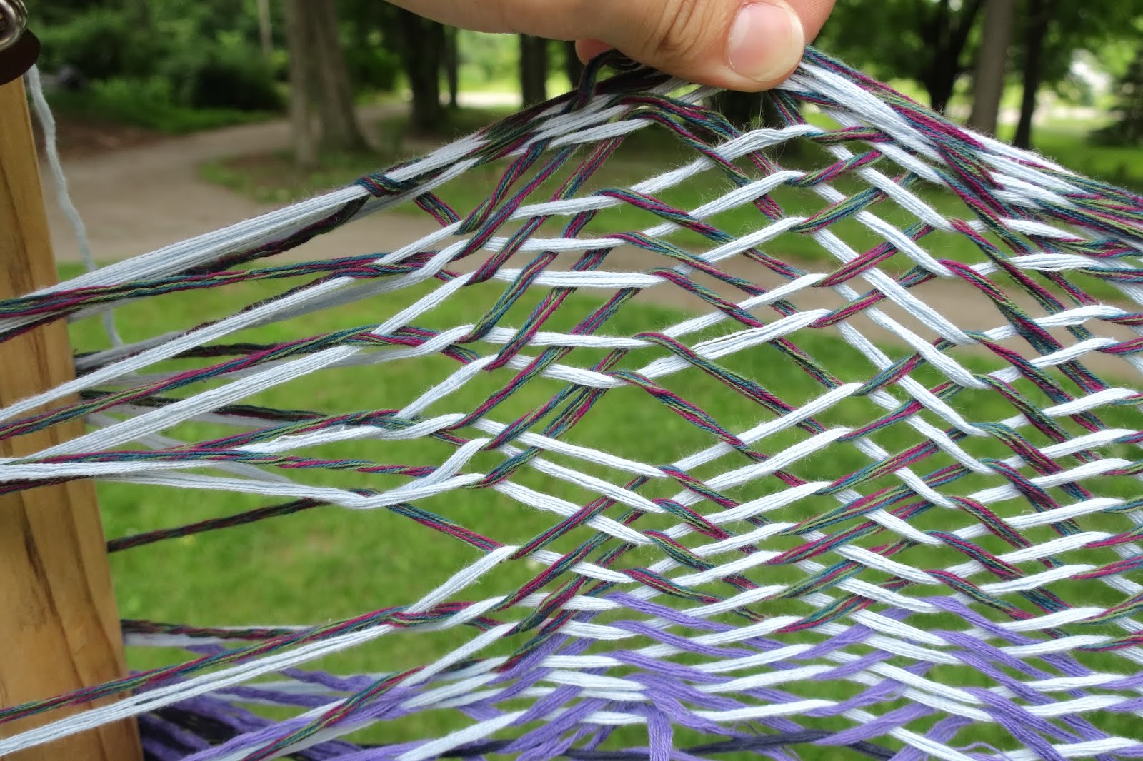Andrew K. Fiber Arts Cómo urdir una hamaca maya