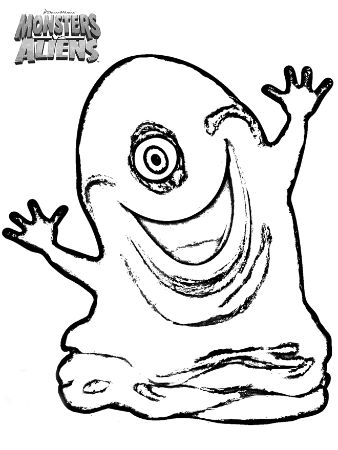 Monsters Aliens Coloring Pages Learn Cute