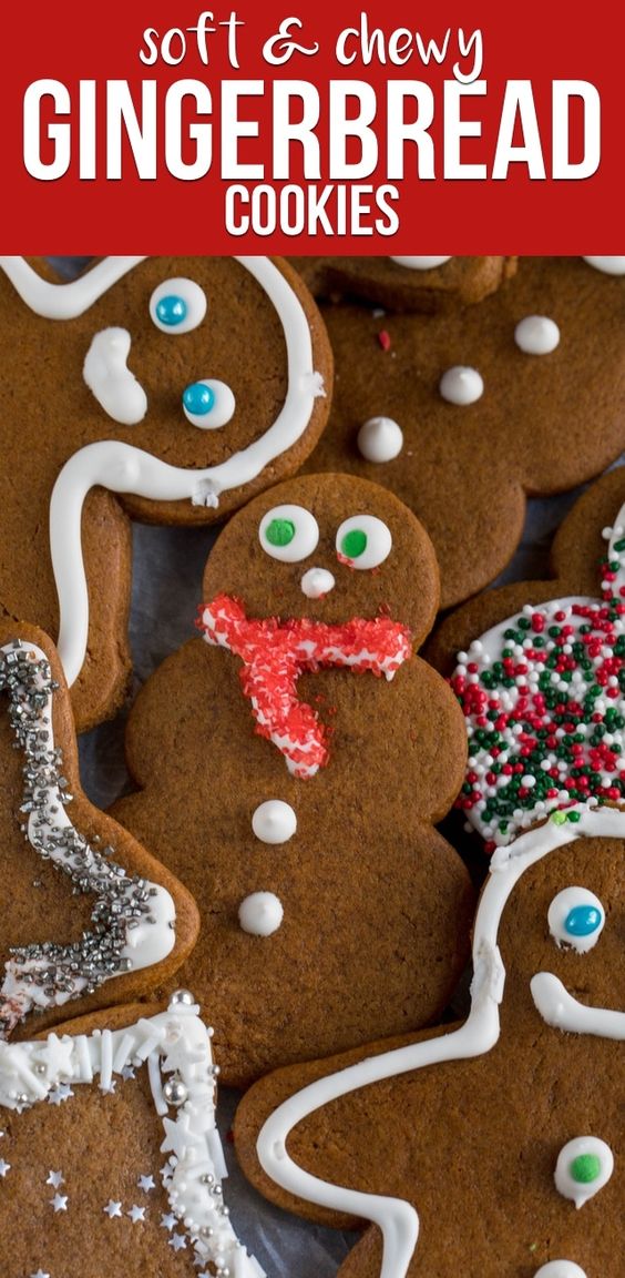 Gingerbread Cookies (soft & chewy cutouts)
