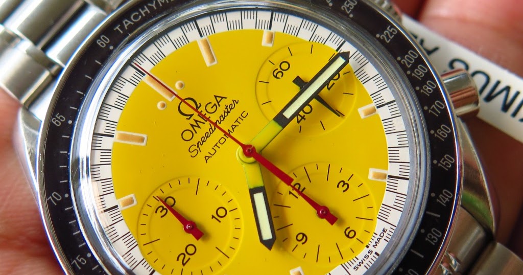omega speedmaster reduced yellow