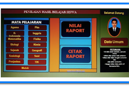 ✔ Aplikasi Evaluasi Hasil Berguru Semester 1 Tahun 2017/2018 Format
Excel