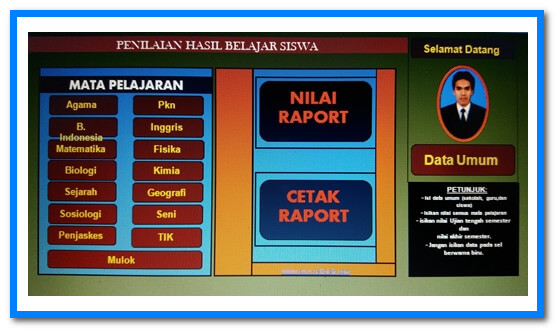 Aplikasi Evaluasi Hasil Berguru Semester 1 Tahun 2017/2018 Format Excel