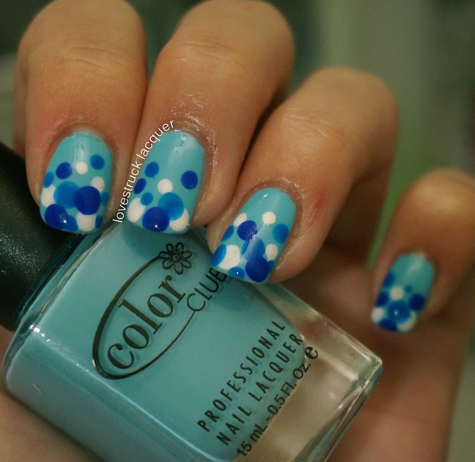 Lovestruck Lacquer: Blue Gradient Dotticure - Busy Girl Nails Week 4 ...