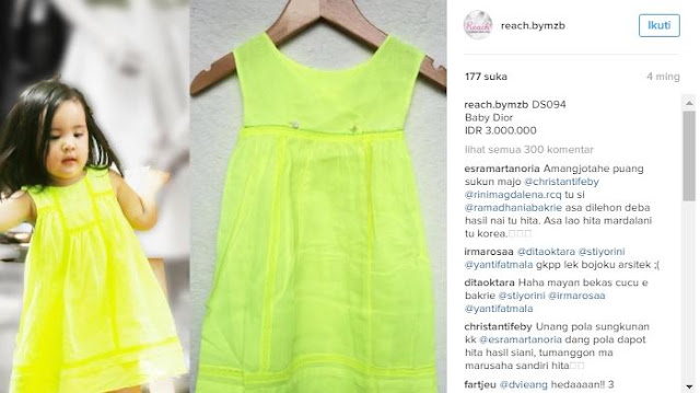 Nia Bakrie Jual Baju Bekas Putrinya, Netizen: 