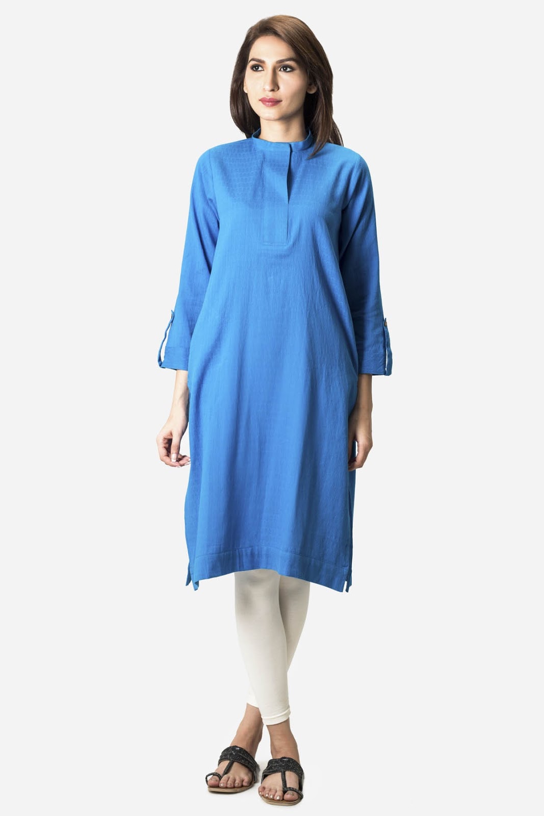 Khaadi Eastern Pret Collection 2015 Long Kurta WKB15016BLUE