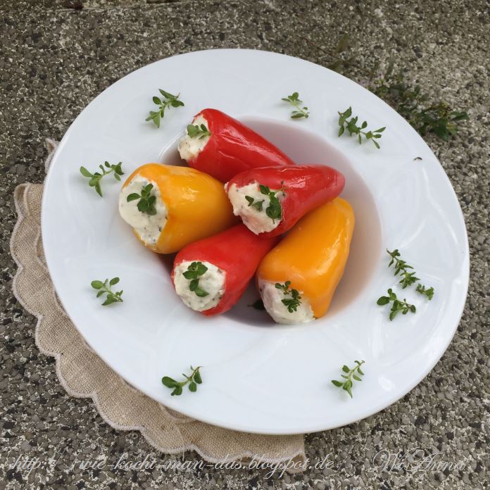 Hier wird mit Liebe gekocht: Mini-Paprika gefüllt (Tapas)