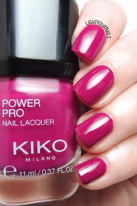 Smalto lampone Kiko Power Pro 111 Sweet Raspberry creme nail polish #kikonails #kikocosmetics #kikotrendsetter #lightyournails