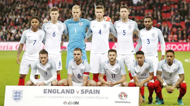 EQUIPOS DE FÚTBOL: SELECCIÓN DE INGLATERRA contra España 15/11/2016