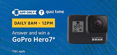 Amazon Quiz 19 February 2019 Answers - Win GoPro Hero 7
