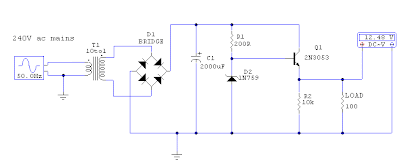 Regulated 12 Volt Supply circuit Diagram