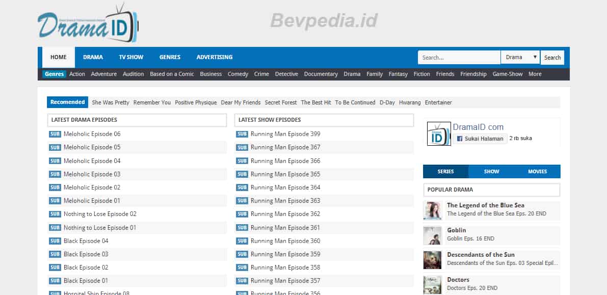 5 Situs Streaming dan Download Drama Korea Subtitle