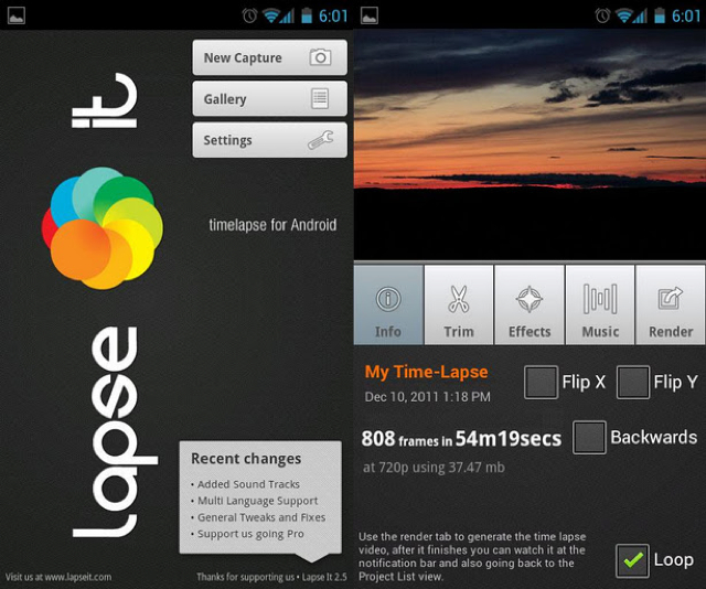 Most useful Mobile apps for photographers Lapse It 
