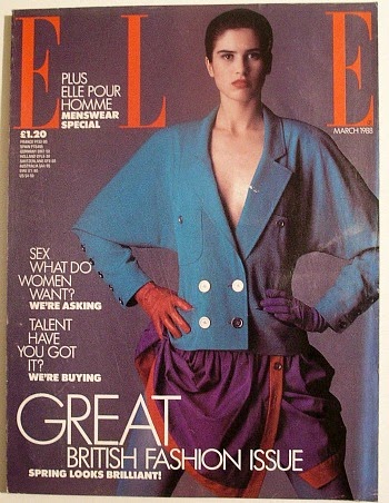 80s Fashion Magazine Elle Magazine March 1988