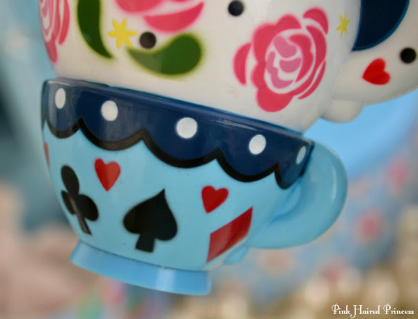 Irregular Choice Alice My Cup Of Tea blue teacup heel detail blue teacup heel base close up Alice in Wonderland