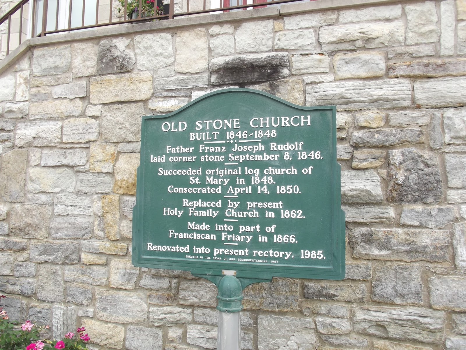 Oldenburg Historical Marker Old Stone Church