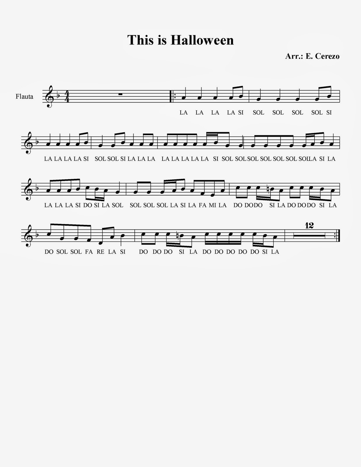 divorcio dominio Sedante partitura this is halloween flauta Votación