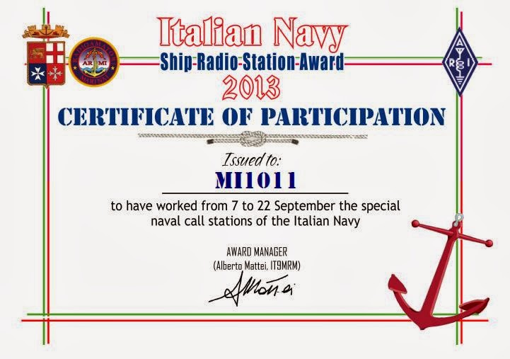 Contest ARMI I.N. Ship Radio Station Award 2013