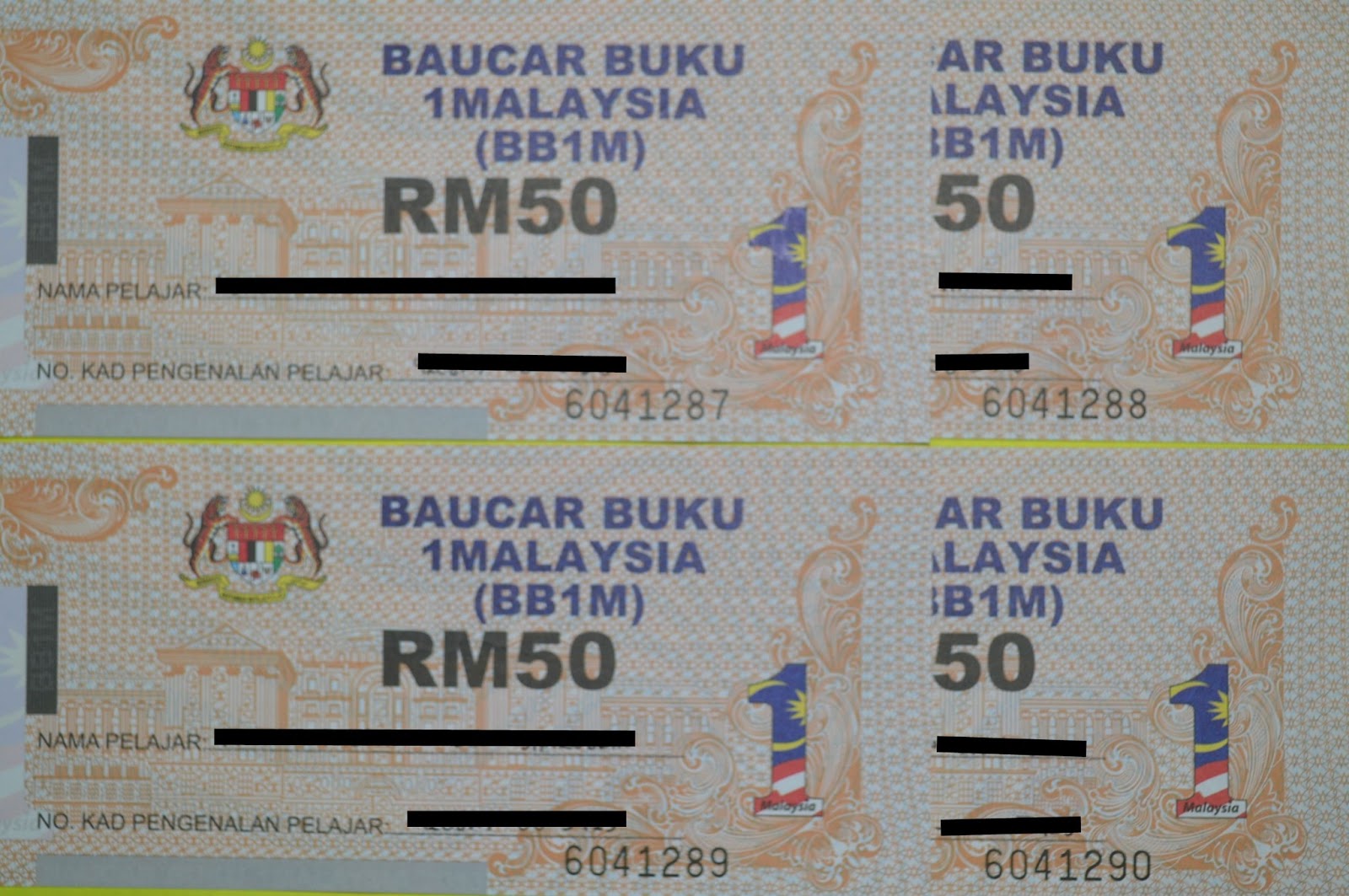 Galeri Sha Banknote: BAUCER BUKU 1 MALAYSIA BB1M