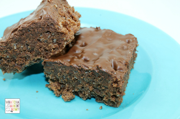 Chocolate Peanut Butter Chewy Bars from @whatchamakinnow - like scotcheroos but chocolaty! 