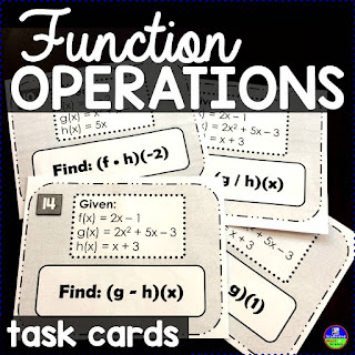 Function operations task cards