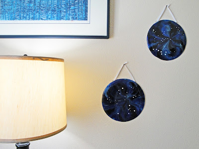 art fused glass constellation star nighttime stargazing hanging wall home decor night sky