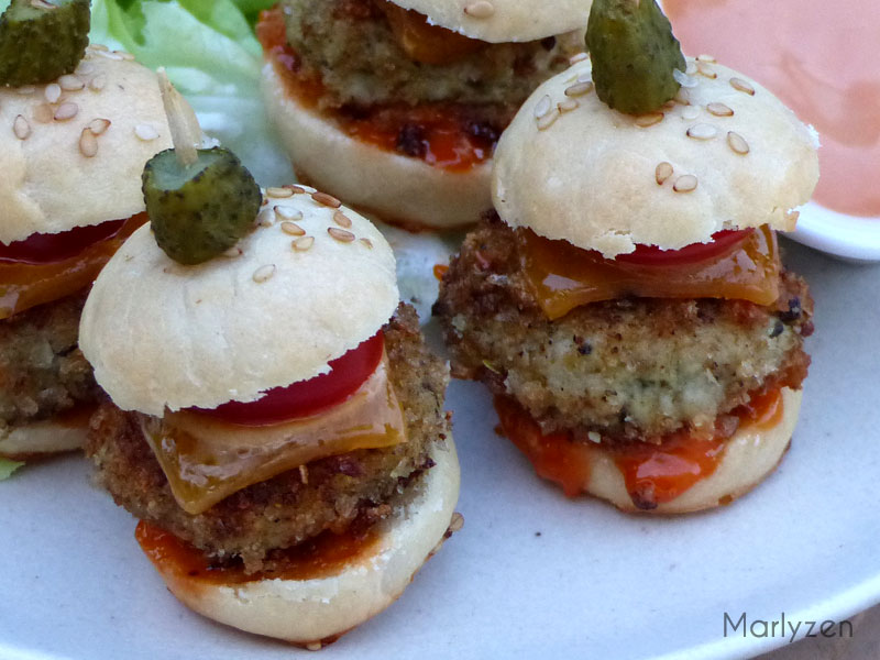 Mini burgers PPP : Poulet Pesto Pané