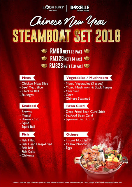 Lexis Hotel Steamboat Set Dinner and Buffet 2018