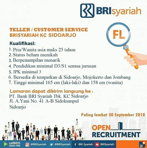 Lowongan Pekerjaan Fresh Graduate PT. Bank BRI Syariah Tbk ...