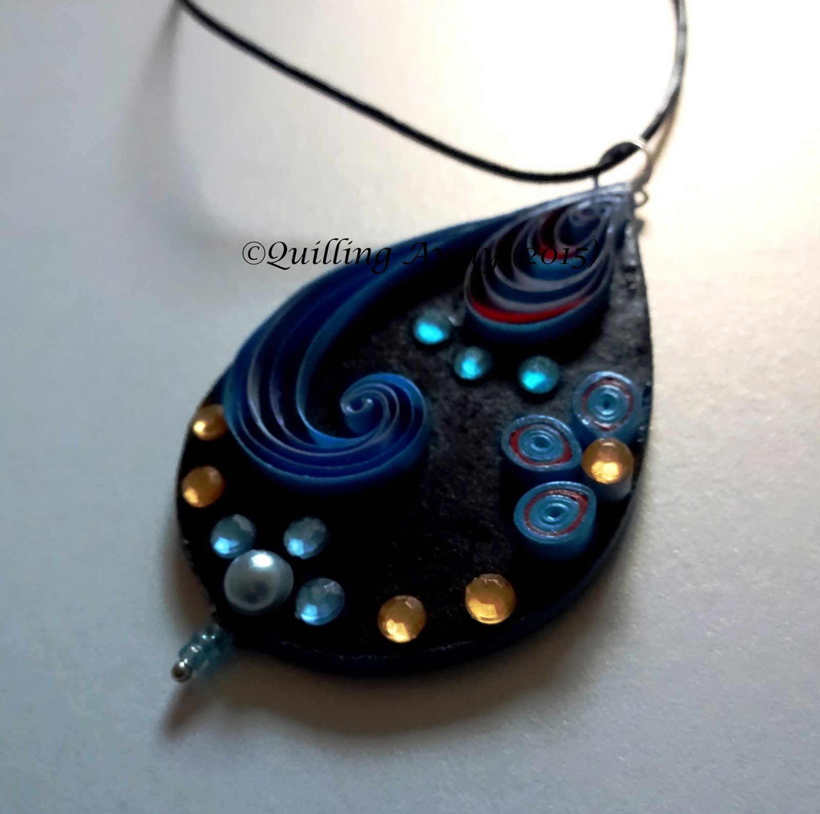 Quilling Away Paper Jewellery Pendant Tanjore Style