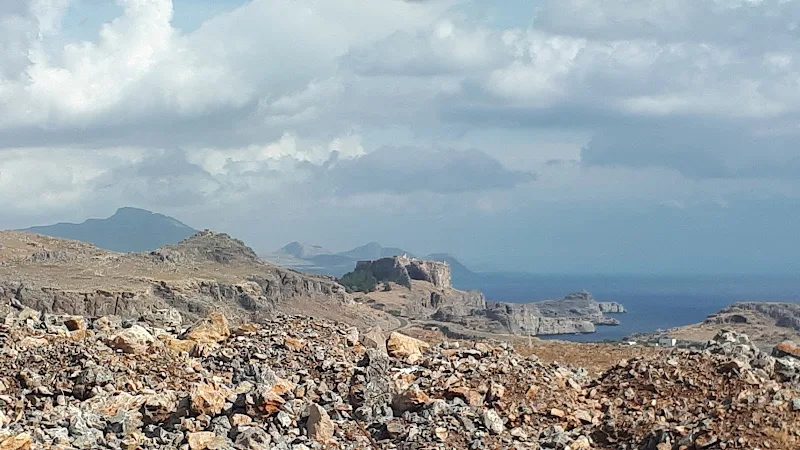 Stunning views of the coast to Lindos