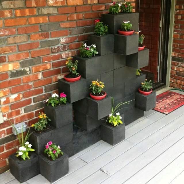 IDEAS PARA DECORAR CON BLOQUES DE CONCRETO - LADRILLOS by artesydisenos.blogspot.com